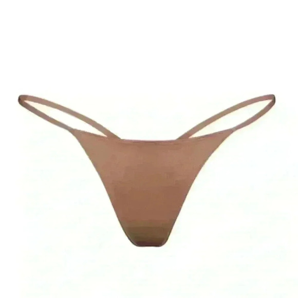 SKIMS COTTON JERSEY  T-STRING THONG IN CAMEL SIZE 3X - Picture 1 of 8